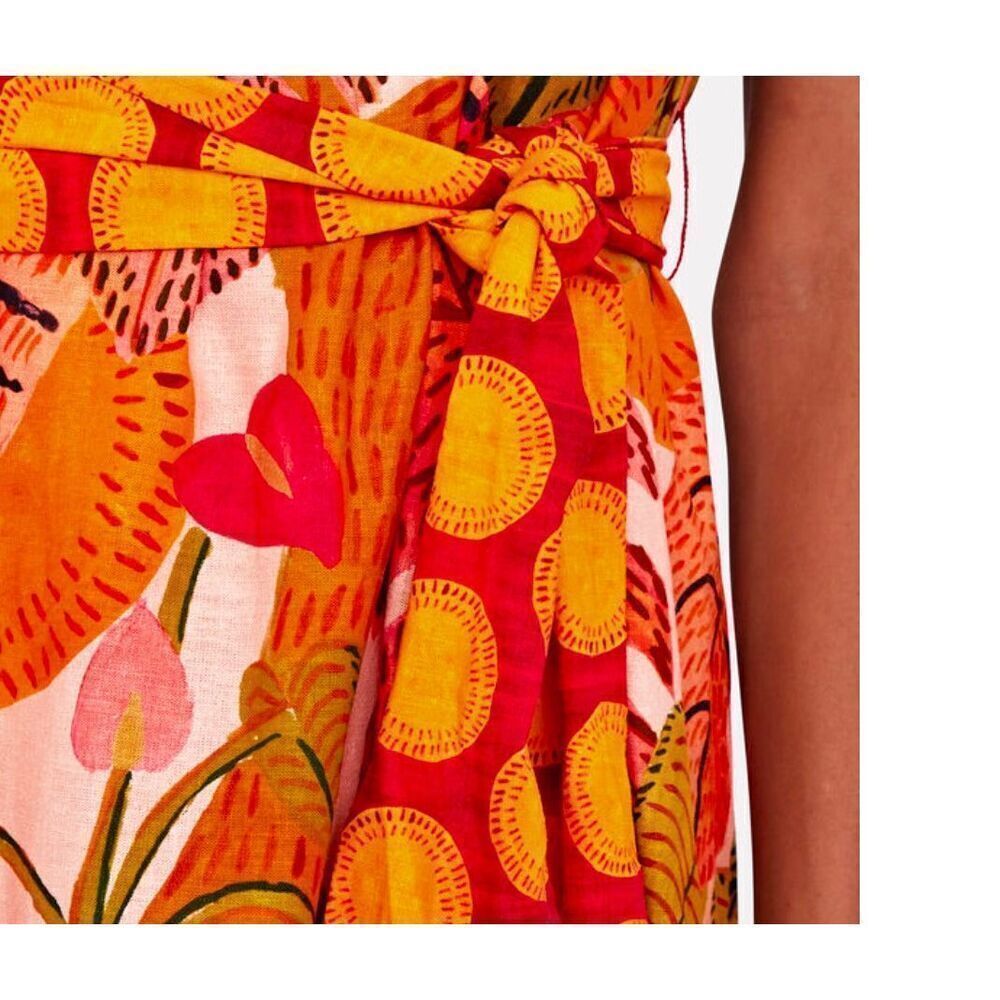 NWT Farm Rio Dress Maxi Belted Floral - Picture 10 of 16